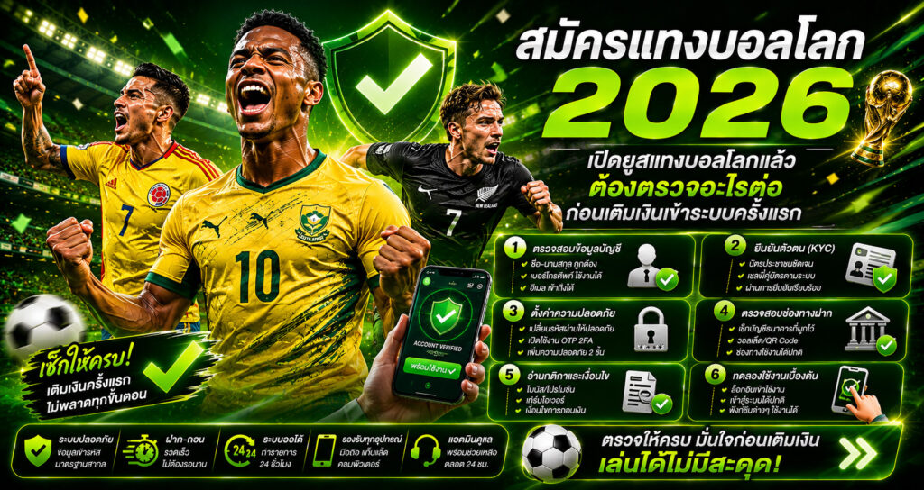 เปิดยูสแทงบอลโลกแล้ว ต้องตรวจอะไร