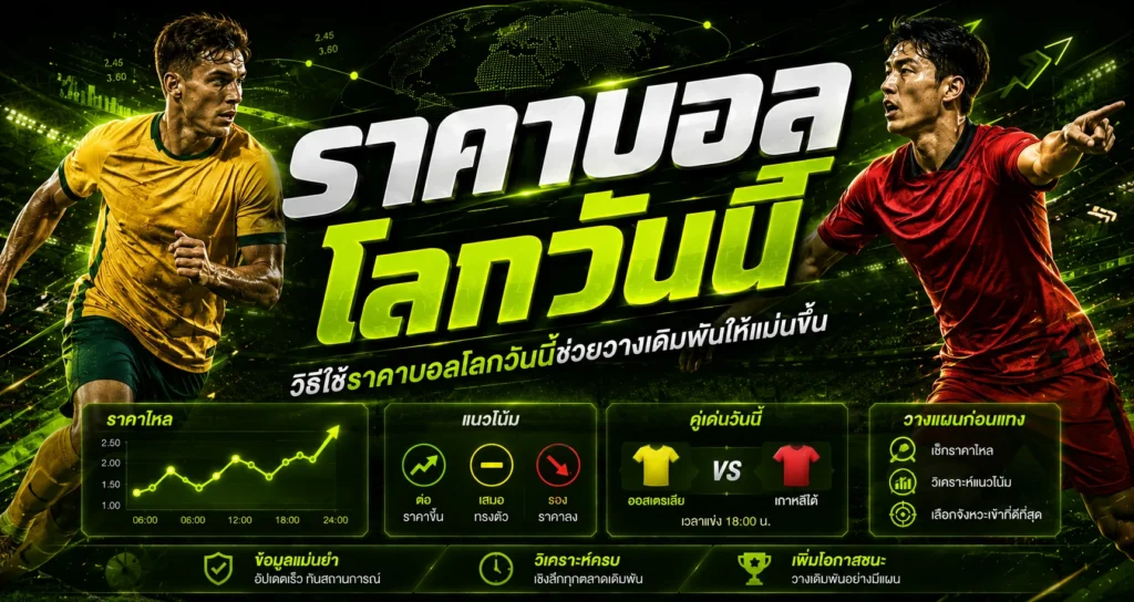วิธีใช้ราคาบอลโลกวันนี้ช่วยวางเดิมพันให้แม่นขึ้น​