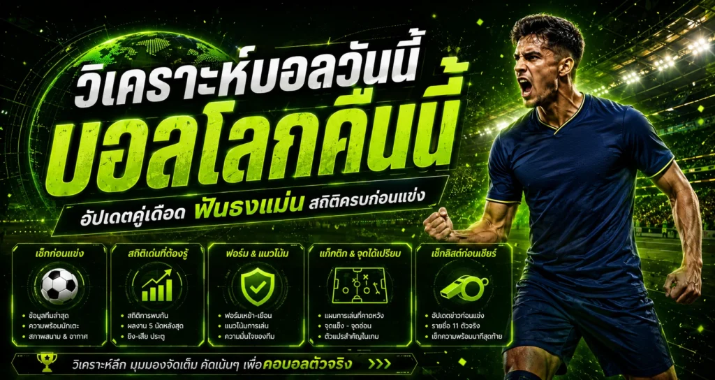 วิเคราะห์บอลวันนี้บอลโลกคืนนี้ อัปเดตคู่เดือด ฟันธงแม่น