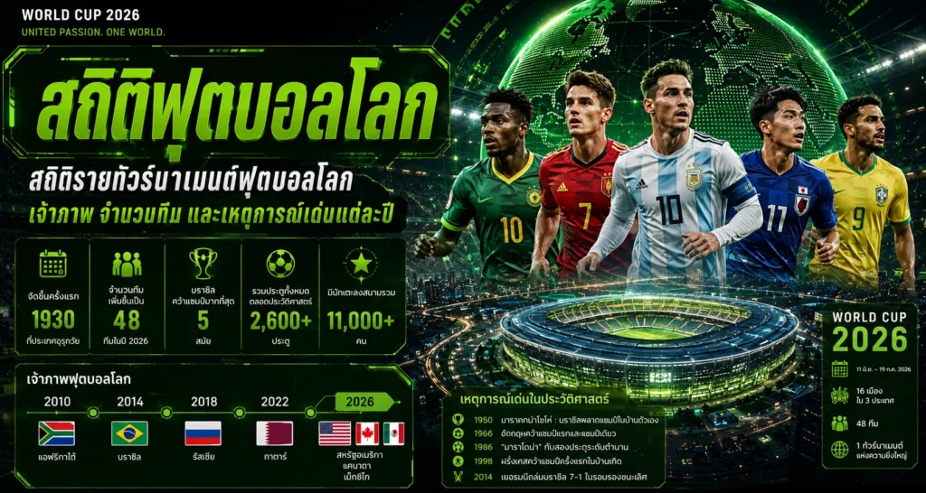 สถิติรายทัวร์นาเมนต์ฟุตบอลโลก เจ้าภาพ จำนวนทีม