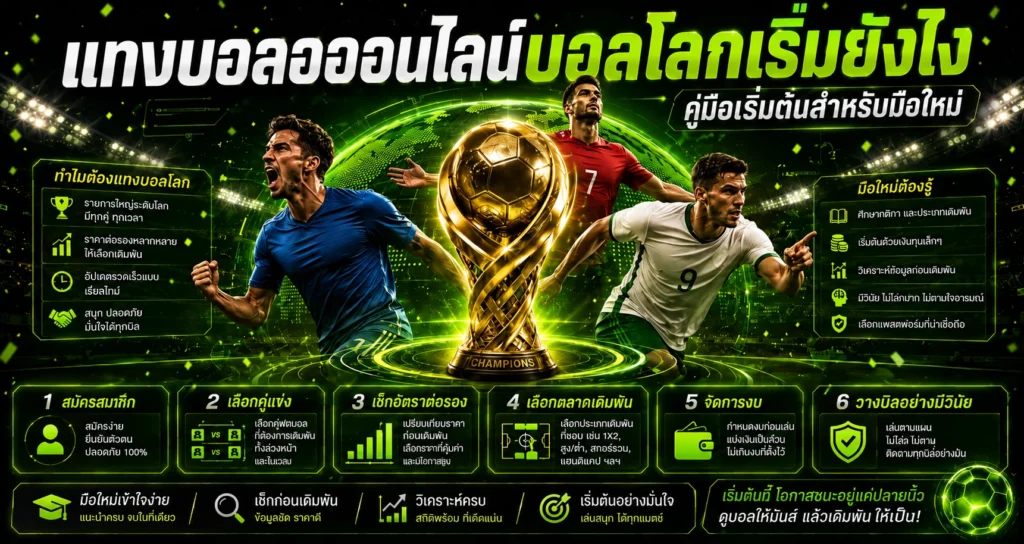 แทงบอลออนไลน์บอลโลกเริ่มยังไง คู่มือเริ่มต้น